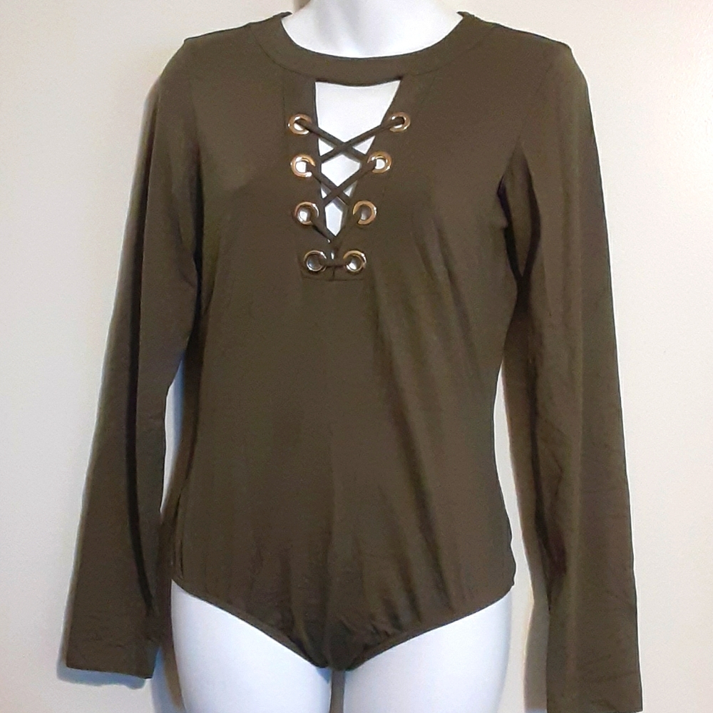 Studio F Army Green Bodysuit